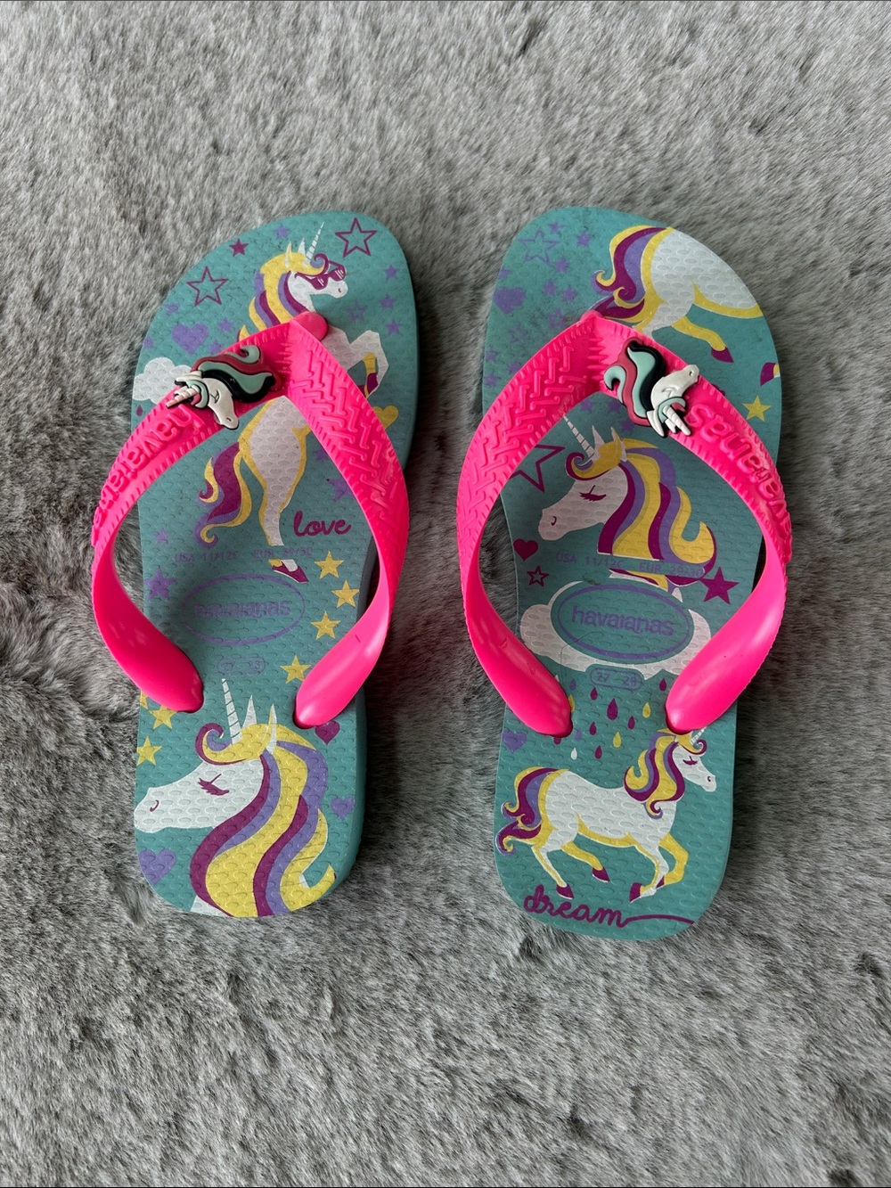 Havaianas Girls Kids Unicorn Flip Flops